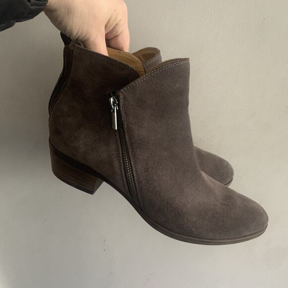 Lucky Brand Women’s 10 M 40 Brown Zipper Leather Ankle Boots Bartilino Booties - Picture 11 of 14